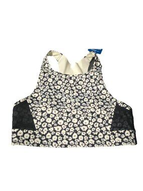 Brooks 30A/B Drive 3 Pocket Run Bra Black Wildflower Compression Wicking